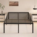 HOBINCHE 20 Inch King Size Bed Frame, No Box Spring Needed, Heavy Duty Black Metal Platform Mattress Foundation with Steel Slats, Non-Slip Noise Free Easy Assembly, Large Storage