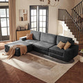 Modular Sectional Sofa, 120.47" Modern Cloud Couch Sectional Sofa with L-Shaped Chaise Comfy Corduroy Fluffy Couch with Deep Seat Boneless couches for Living Room Bedroom