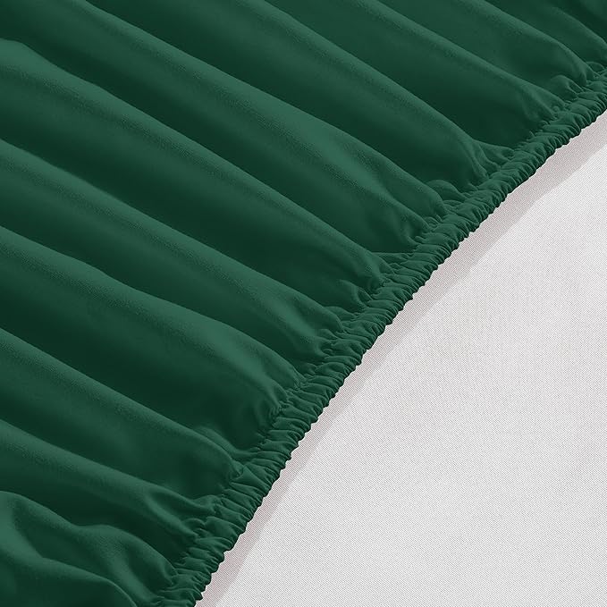 Elegant Comfort 1500 Premium Hotel Quality 18-24 Inches Deep - Extra Deep Pocket Single Fitted Sheet for High Mattress, Luxury and Softest, Smart Pocket - Wrinkle Free, Queen, Hunter Green