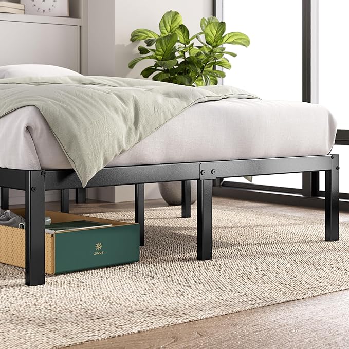 Zinus 14 Inch Elias Metal Platform Bed Frame, Steel Support, No Box Spring Needed, Easy Assembly, Queen