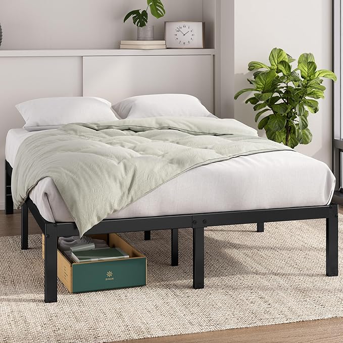 Zinus 14 Inch Elias Metal Platform Bed Frame, Steel Support, No Box Spring Needed, Easy Assembly, Queen