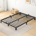 7 Inch Full Bed Frame, Metal Platform Bed Frame with Round Corner Legs, 3500 lbs Heavy Duty Steel Slats Support, No Box Spring Needed, Noise Free, Easy Assembly, Black
