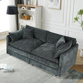 Setawix Chenille Loveseat Sofa Couch with Deep Seat,Large 2 Seater Cloud Couches for Living Room,77.16" Roomy Cloud Sofas,Modular Sectional 2 Seat Sofa with Pillows for Bedroom. (Grey, 2 Seater)