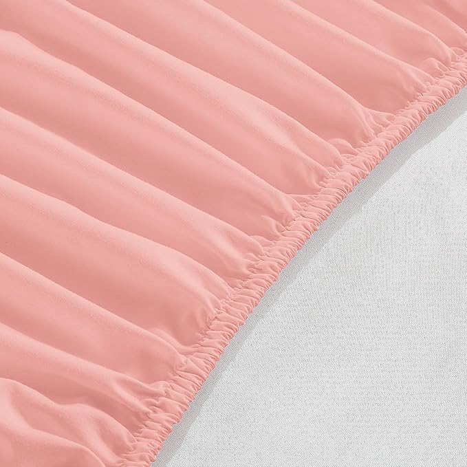 Elegant Comfort 1500 Premium Hotel Quality 18-24 Inches Deep - Extra Deep Pocket Single Fitted Sheet for High Mattress, Luxury and Softest, Smart Pocket - Wrinkle Free, Twin/Twin XL, Dusty Rose