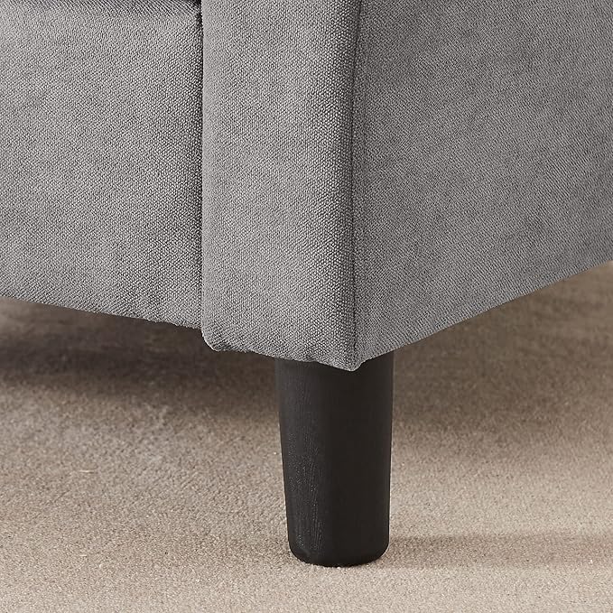 Accent Chair for Living Room, 35" Reading Chairs for Bedroom Arm Chair Modern Single Sofa Comfy Chair for Apartment, Waiting Room and Office (Light Grey, Chair)