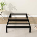 DiaOutro 9 Inch Twin XL Bed Frames Heavy Duty Low Profile Metal Platform No Box Spring Needed Mattress Foundation, Easy to Assembly, Noise Free, Black