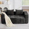 72" Loveseat Boneless Couch, Cloud Sectional Couch with Deep Seat, High-Density Memory Foam and Chaise, Love Seat Sofa, Boneless Couches for Living Room, No Assembly Required Tufted Sofa, Dark Grey