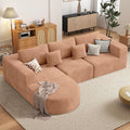 Boneless Couches for Living Room,Cloud Sectional Couch with L-Shape Chaise,Modern Modular Sofa with Deep Seat Upholstered Comfy Couches for Bedroom,No Assembly Required,1PCS