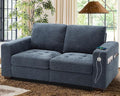 WorthFurni Sofas for Living Room, Chenille Loveseat Couch Set, Small Sofa, 3 Seater Sofa, USB Charging, Removable Sofa Cover,Solid Wood Frame, Easy to Install(70inch,Blue)