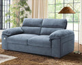 WorthFurni Sofas for Living Room, Chenille Pillow-Armrest Loveseat Couch Set, Small Sofa, 3 Seater Sofa, USB Charging, Removable Sofa Cover, Solid Wood Frame, Easy to Install (71.5 inch, Blue)