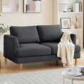 Loveseat Sofa 56" Mid Century Modern Small Couches for Small Spaces Love Seat with 2-Seat Upholstered Cushion Sofa Couches for Bedroom, Living Room, Apartment (Dark Grey)