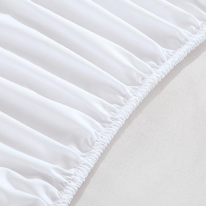 Elegant Comfort 1500 Premium Hotel Quality 18-24 Inches Deep - Extra Deep Pocket Single Fitted Sheet for High Mattress, Luxury and Softest, Smart Pocket - Wrinkle Free, Twin/Twin XL, White