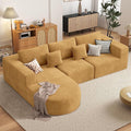 Boneless Couches for Living Room,Cloud Sectional Couch with L-Shape Chaise,Modern Modular Sofa with Deep Seat Upholstered Comfy Couches for Bedroom,No Assembly Required,1PCS