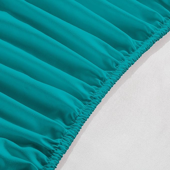 Elegant Comfort 1500 Premium Hotel Quality 18-24 Inches Deep - Extra Deep Pocket Single Fitted Sheet for High Mattress, Luxury and Softest, Smart Pocket - Wrinkle Free, Twin/Twin XL, Turquoise