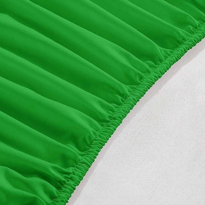 Elegant Comfort 1500 Premium Hotel Quality 18-24 Inches Deep - Extra Deep Pocket Single Fitted Sheet for High Mattress, Luxury and Softest, Smart Pocket - Wrinkle Free, King, Emerald Green