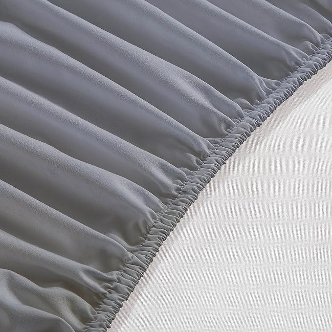 Elegant Comfort 1500 Premium Hotel Quality 18-24 Inches Deep - Extra Deep Pocket Single Fitted Sheet for High Mattress, Luxury and Softest, Smart Pocket - Wrinkle Free, Full, Gray