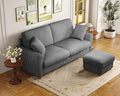 Kidirect 70in L Shaped Couch, Modular Sofa No Tool Assembly, Comfy Sectional Couches for Living Room 21in Deeper Seats, Corduroy Sofas for Living Room with 2 Pillows, Loveseat Sofa Set, Grey Couch | Comfy Corduroy, Oversized 70in Couch, 700LB Tough, To...