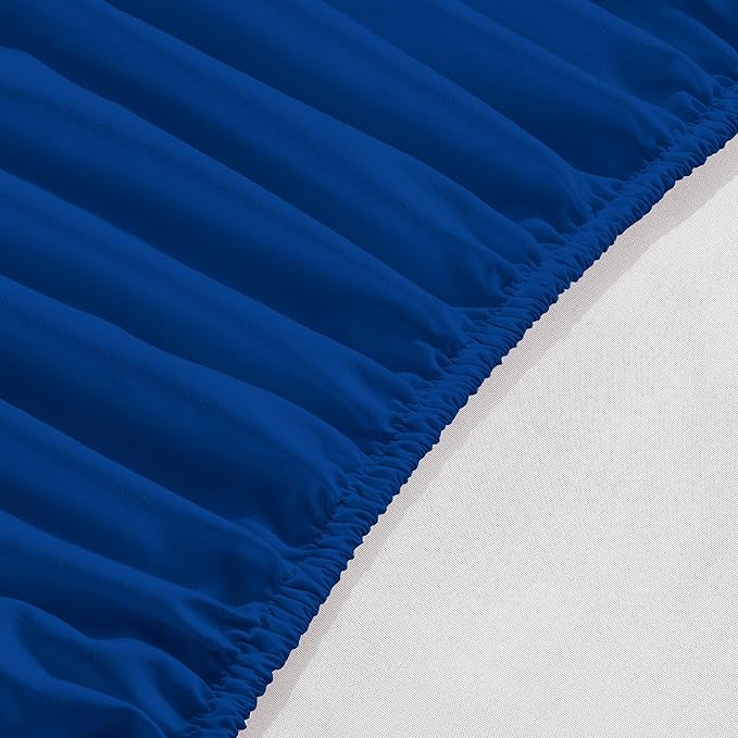 Elegant Comfort 1500 Premium Hotel Quality 18-24 Inches Deep - Extra Deep Pocket Single Fitted Sheet for High Mattress, Luxury and Softest, Smart Pocket - Wrinkle Free, Queen, Royal Blue