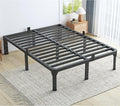Superay Queen Bed Frame with Mattress Slide Stopper, 14 Inch Metal Platform Bed Frame, Heavy Duty Tall Bed Frame No Box Spring Needed with Large Storage Space, Easy Assembly, Noise Free