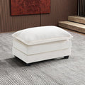 Ihanherry Ottoman for Modular Sectional Cloud Sofa, Chenille Deep Seat Couch for Apartment, Living Room and Bedroom, Beige
