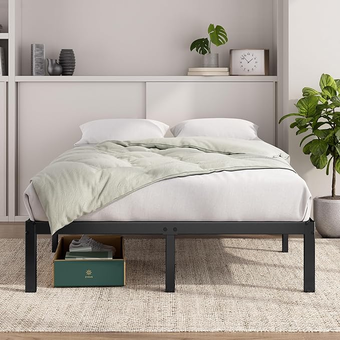 Zinus 14 Inch Elias Metal Platform Bed Frame, Steel Support, No Box Spring Needed, Easy Assembly, Queen