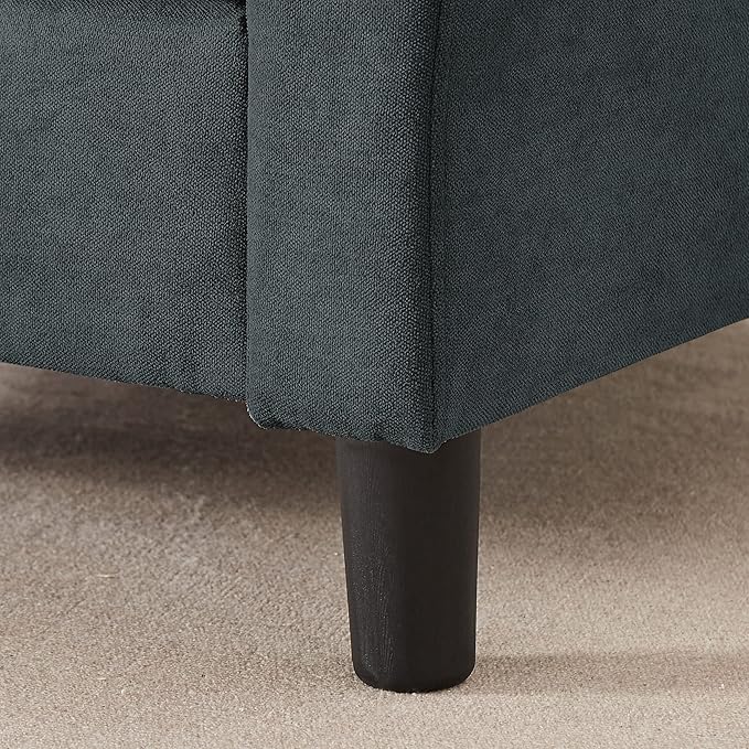 Accent Chair for Living Room, 35" Reading Chairs for Bedroom Arm Chair Modern Single Sofa Comfy Chair for Apartment, Waiting Room and Office (Dark Grey, Chair)