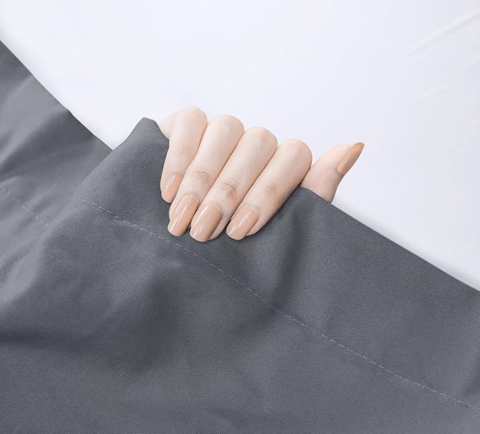 Utopia Bedding Flat Sheets - Pack of 6 - Soft Brushed Microfiber Fabric - Shrinkage & Fade Resistant Top Sheets - Easy Care (California King, Grey)