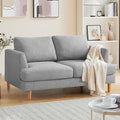 Loveseat Sofa 56" Mid Century Modern Small Couches for Small Spaces Love Seat with 2-Seat Upholstered Cushion Sofa Couches for Bedroom, Living Room, Apartment, Office (Grey)