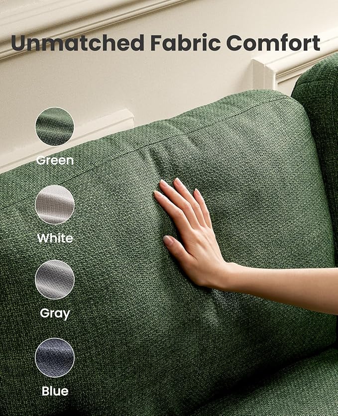 Amada 65" Loveseat Sofa, 2 Seater Couch Sofa for Living Room, Modern Sofa with Wide Armrests & Deep Seats, Comfy Couch with Removable Washable Covers & Linen Fabric, Easy Assembly