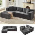 Garvee Modular Sectional Sofa Cloud Sectional Couch, 106" Comfy L Shaped Couches for Living Room,Oversized Sofa Sleeper with Deep Seat, No Assembly Required