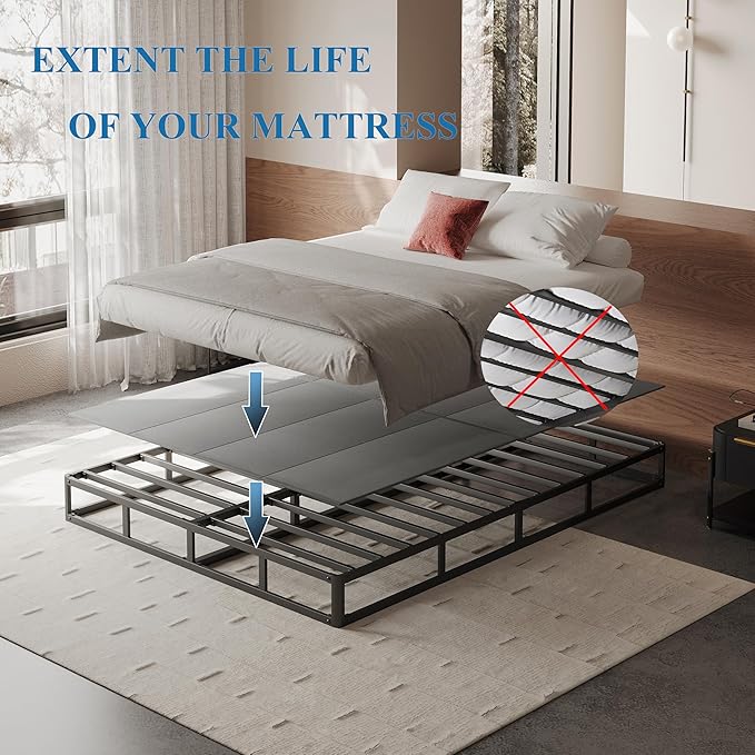 RLDVAY Bunkie Board Full, Improve Comfort and Support 8mm (Thickness), Bunky Board for Mattress/Bed, Noise Minimizing, Easy Assemble Bed Boards for Under Mattress Support