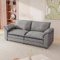 Loveseat 2 Seater Sofa with Double Layer Cushion, Cloud Couch with Deep Seat, Comfy Chenille Sofa Couches for Living Room & Apartment (Light Grey, Loveseat Sofa)