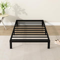 DiaOutro 7 Inch Twin Bed Frames Heavy Duty Low Profile Metal Platform No Box Spring Needed Mattress Foundation, Easy to Assembly, Noise Free, Black
