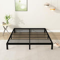 DiaOutro 7 Inch Queen Bed Frame Heavy Duty Low Profile Metal Platform No Box Spring Needed, Maximum Storage, Easy to Assembly, Noise Free, Black