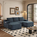 96" Sectional Couches for Living Room Cloud Couch Sofa with L-Shape Upholstered Boneless Couchs Modern Modular Sectional Couch with Chaise (Dark Grey, 96" W+Right Facing Chaise+2Seaters+Ottoman)