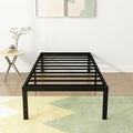 DiaOutro 18 Inch Narrow Twin Bed Frames Heavy Duty No Box Spring Needed Metal Platform with Maximum Storage, Easy Assembly, Noise Free, Black