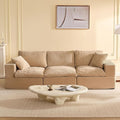 106.3” Sectional Couches for Living Room, Set of Cloud Couch, Modular Sectional Sofa, Convertible Sofas Bed, Deep Seat Sofa, Corduroy,Camel