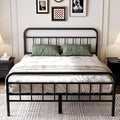 14Inch Metal Bed Frame,King Size Bed Frame with Storage Space,Heavy Duty Sturdy Mattress Foundation,Easy Assembly,No Box Spring Needed,King