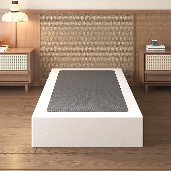 Lutown-Teen 10 Inch Twin XL Box Spring High Profile, Heavy Duty Metal Box Spring Twin XL Bed Base with Fabric Cover, Mattress Foundation, Noise Free, Easy Assembly