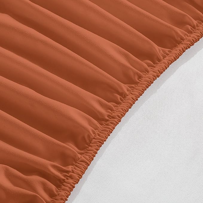 Elegant Comfort 1500 Premium Hotel Quality 18-24 Inches Deep - Extra Deep Pocket Single Fitted Sheet for High Mattress, Luxury and Softest, Smart Pocket - Wrinkle Free, Twin/Twin XL, Coral