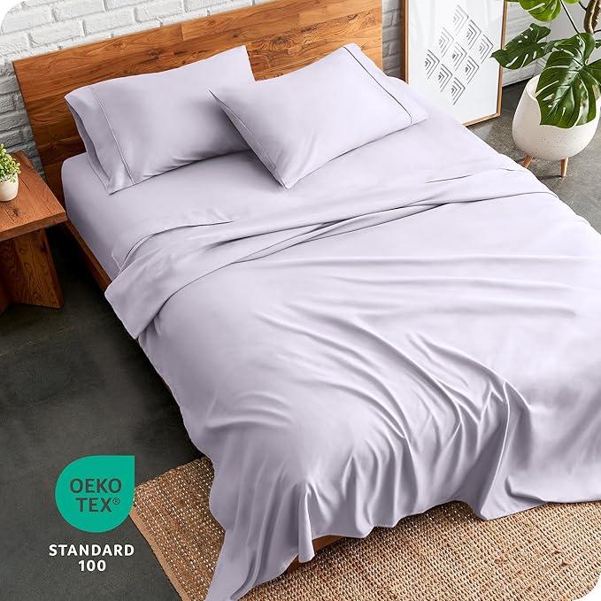 Bare Home Full Sheet Set - 1800 Ultra-Soft Microfiber Full Bed Sheets - Double Brushed - Deep Pockets - Easy Fit - 4 Piece Set - Bedding Sheets & Pillowcases (Full, Light Lavender)
