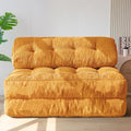 MAXYOYO Folding Sofa Bed, Convertible Sleeper Chair with Pillow Foldable Mattress with Back Support, Portable Fold Out Chair Bed Comfy Floor Sofa Lounge for Living Room Bedroom, Orange Double