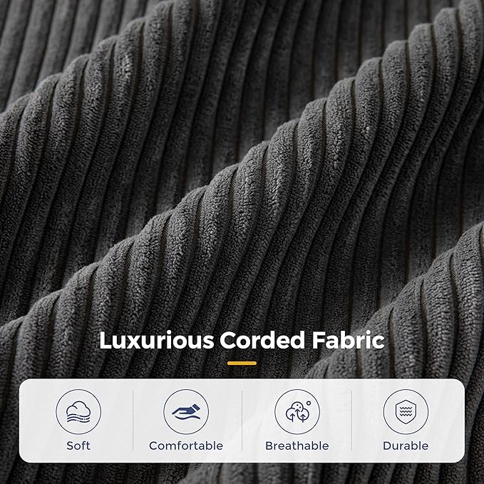 MAXYOYO Modular Sectional Sofa Couch, Foldable U Shaped Cloud Couch with Pillows, Tufted 7-Seat Boneless Sleeper Lounger Floor Sofa Bed for Living Room, No Assembly Required, Dark Grey
