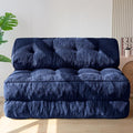 MAXYOYO Folding Sofa Bed, Convertible Sleeper Chair with Pillow Foldable Mattress with Back Support, Portable Fold Out Chair Bed Comfy Floor Sofa Lounge for Living Room Bedroom, Navy Double